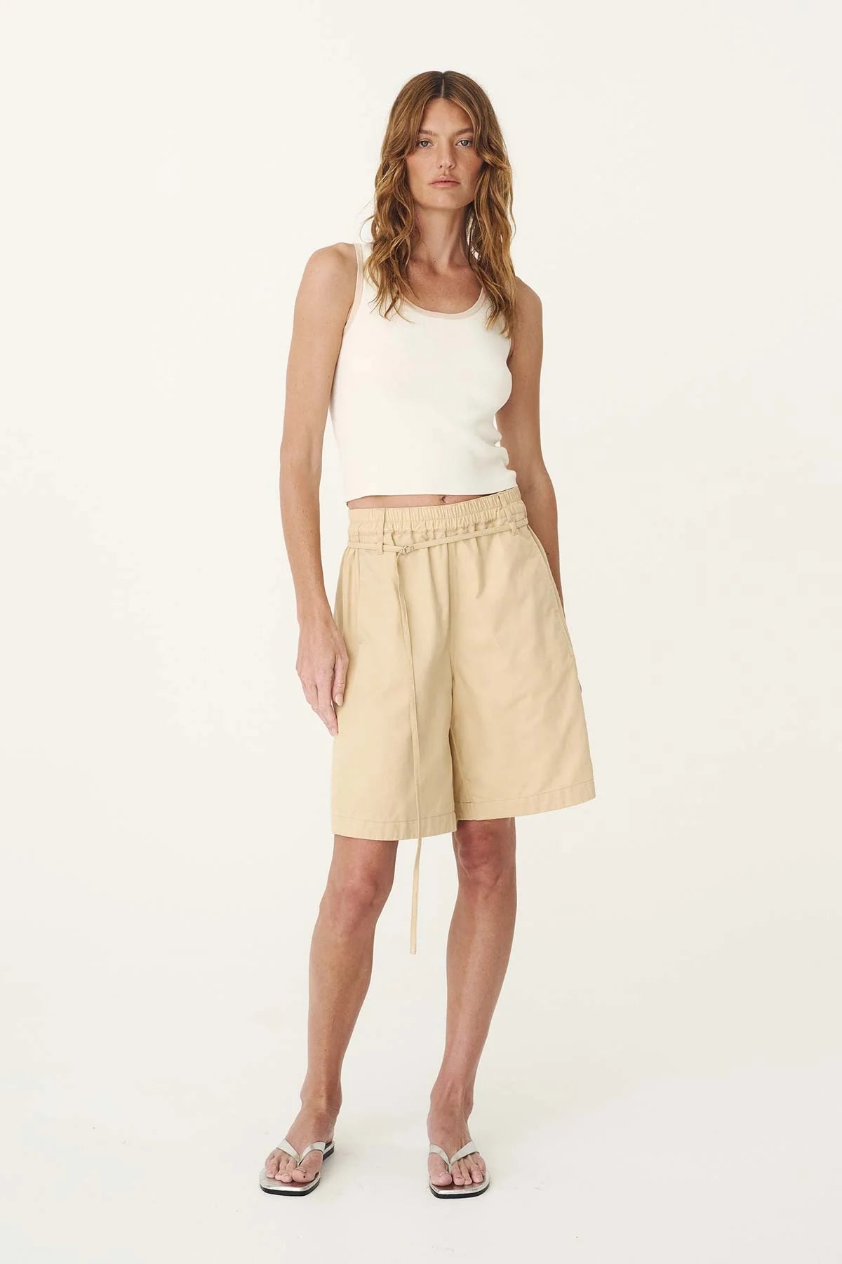 Maryanne Longline Shorts - Khaki - Shorts - Rowie The Label - Women's fashion at The Freedom State