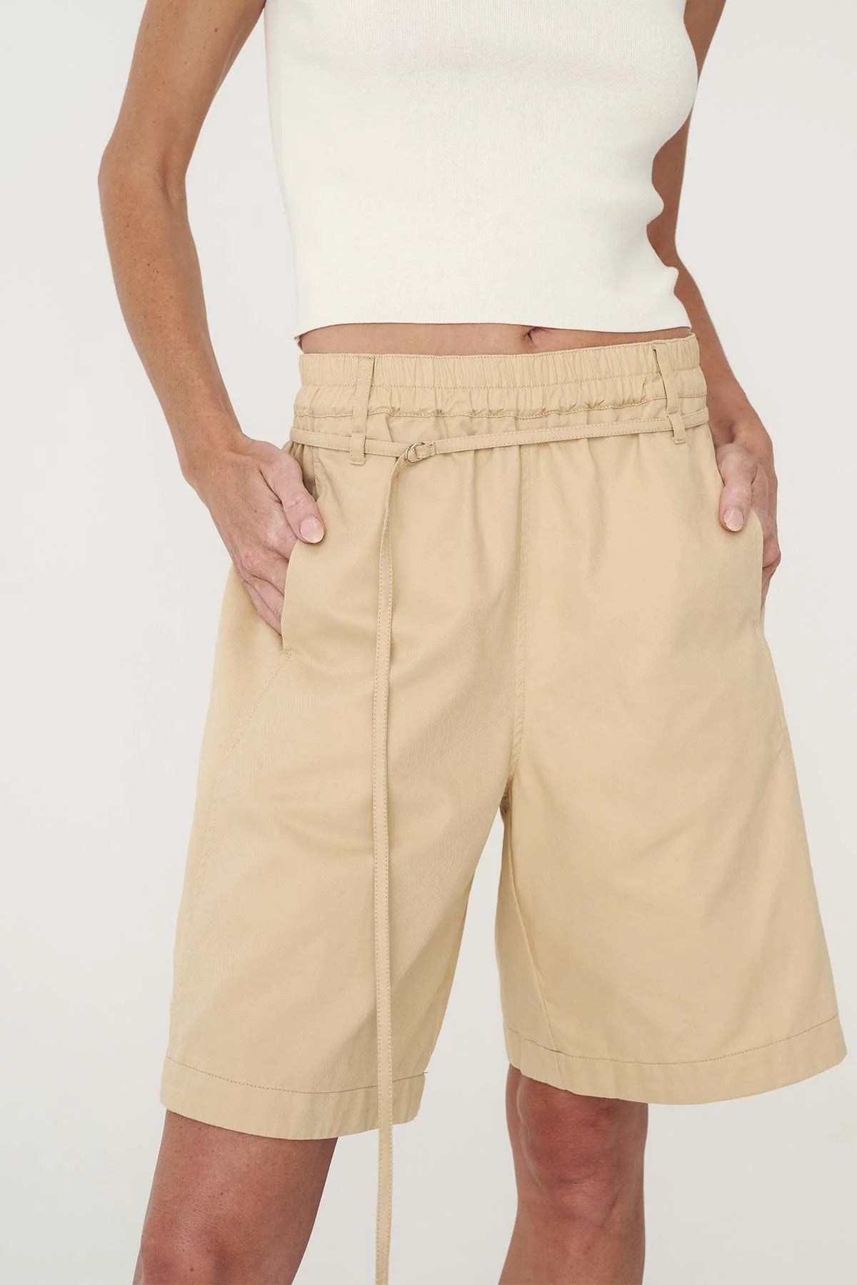 Maryanne Longline Shorts - Khaki - Shorts - Rowie The Label - Women's fashion at The Freedom State