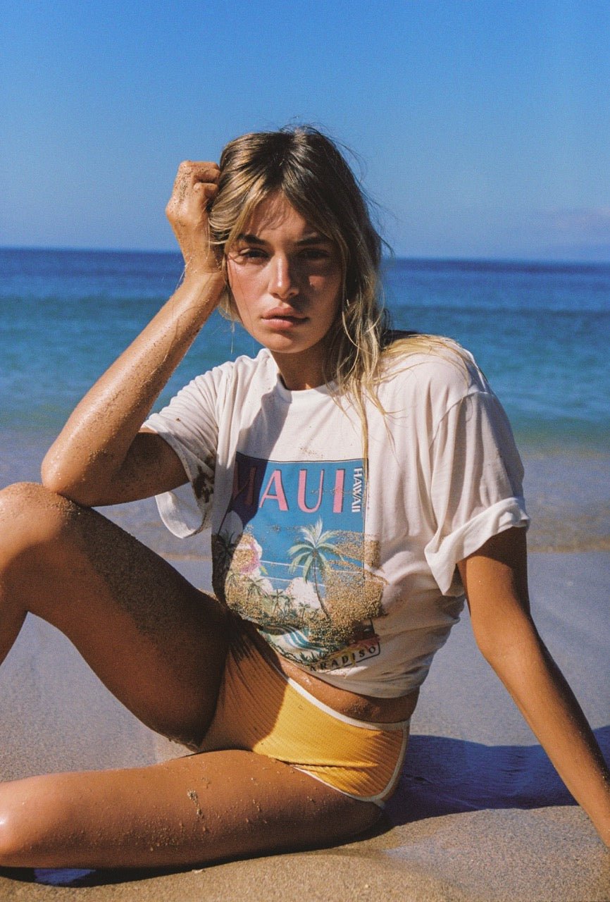 Maui Tee - Vanilla - T-Shirts - Poolside Paradiso - Women's fashion at The Freedom State