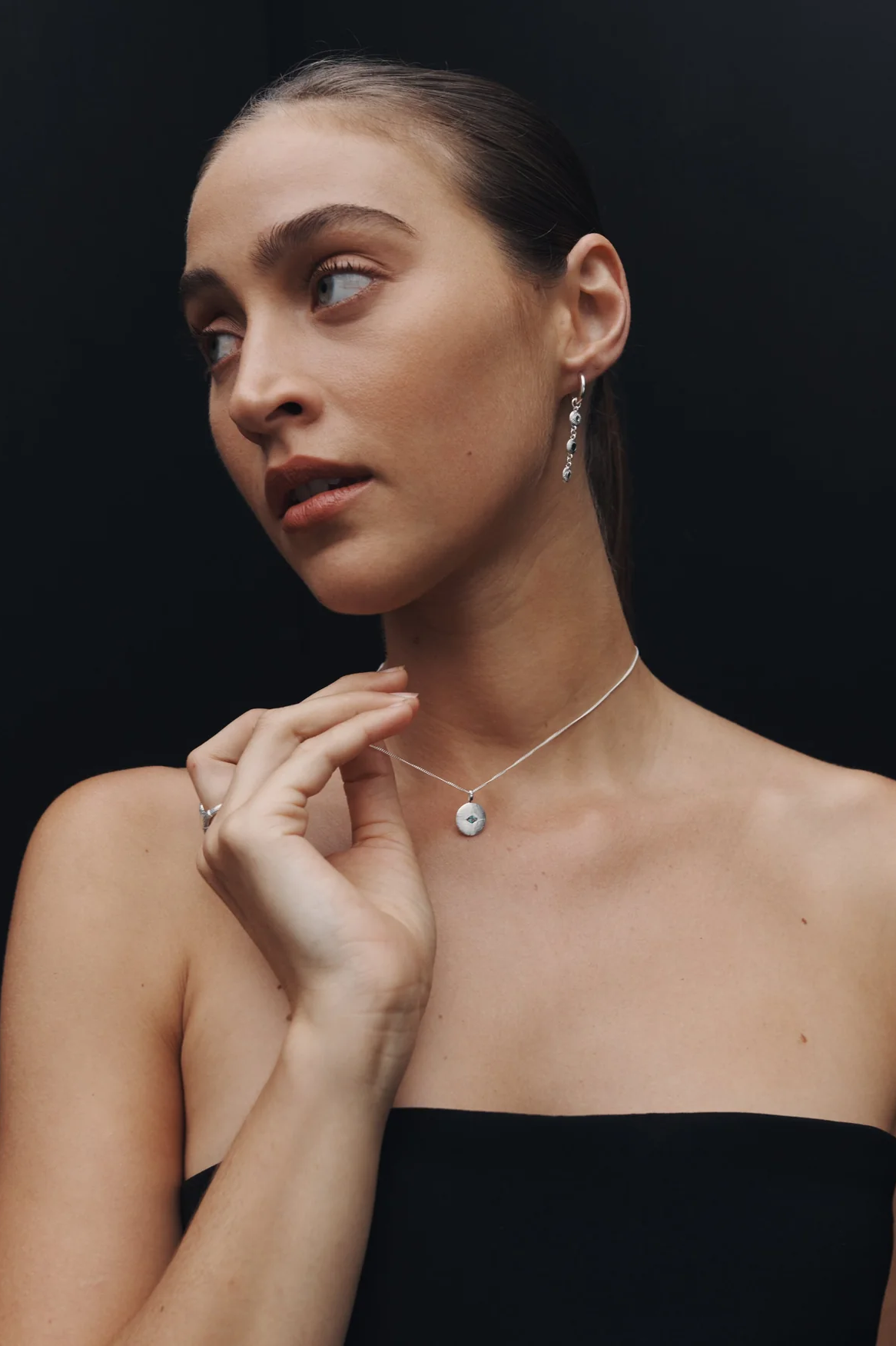 Mavi Eye Necklace - Silver