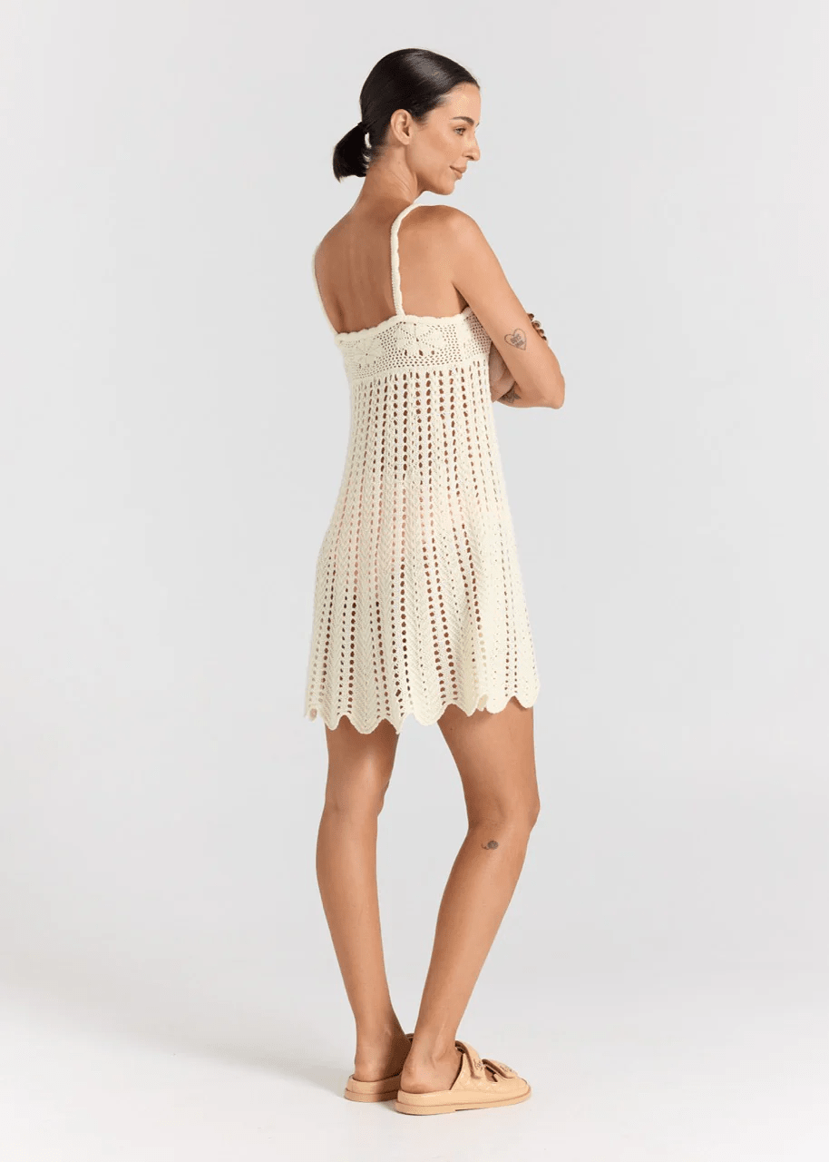 Maya Knit Singlet Dress - Vanilla - Mini Dresses - Poolside Paradiso - Women's fashion at The Freedom State