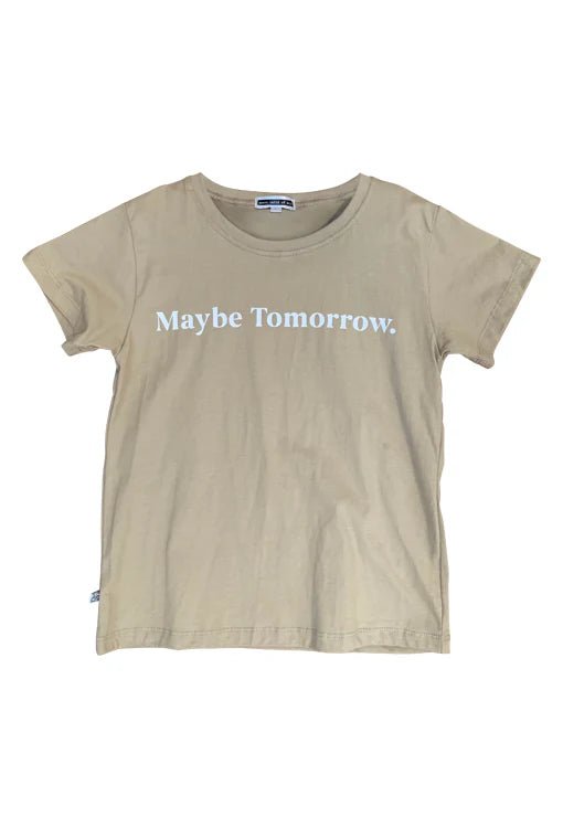 Maybe Tomorrow Kids Tee - Light Khaki - Kids - Sweet Child Of Mine - Women's fashion at The Freedom State