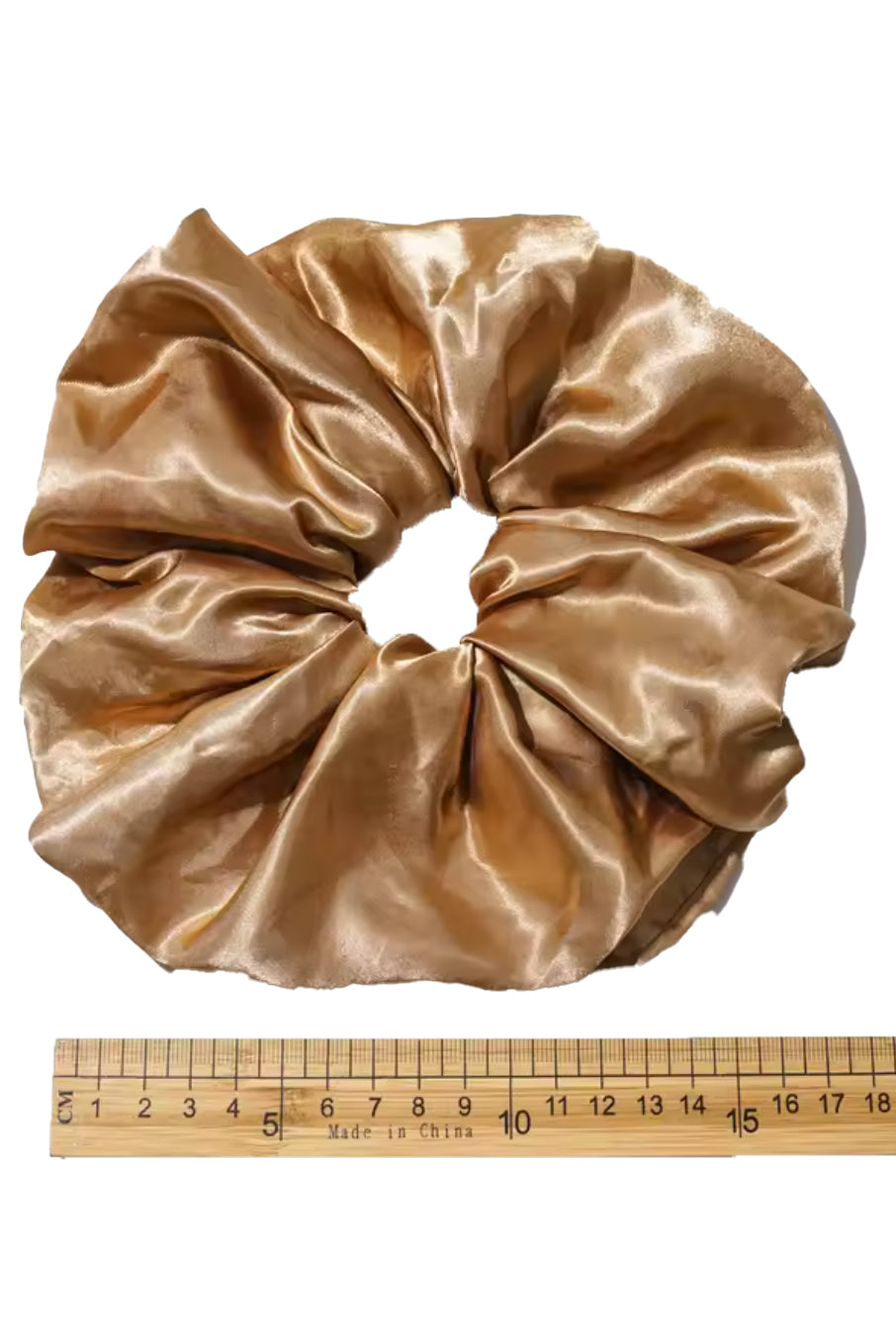 Oversized Satin Scrunchie - Gold