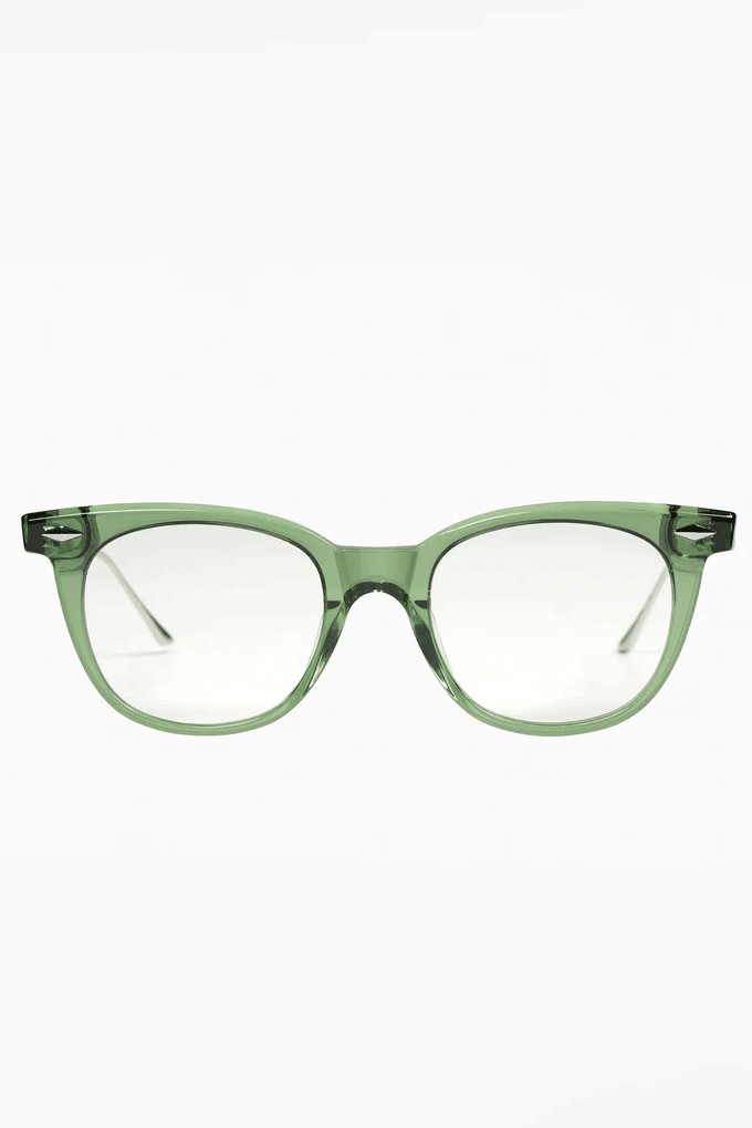 Mercy | Optics - Bottle Green w. Silver Metal Trim / Clear Lens - Optics - Valley Eyewear - Women's fashion at The Freedom State