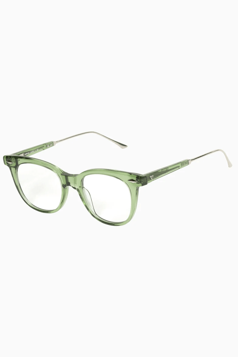 Mercy | Optics - Bottle Green w. Silver Metal Trim / Clear Lens - Optics - Valley Eyewear - Women's fashion at The Freedom State