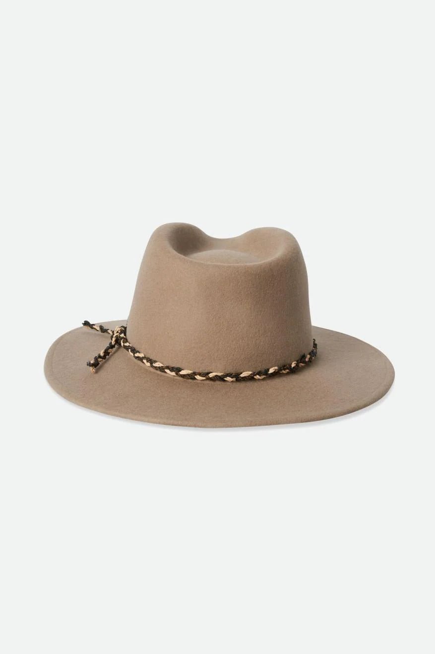 Messer Western Fedora - Sand - Wide Brim Hat - Brixton - Women's fashion at The Freedom State