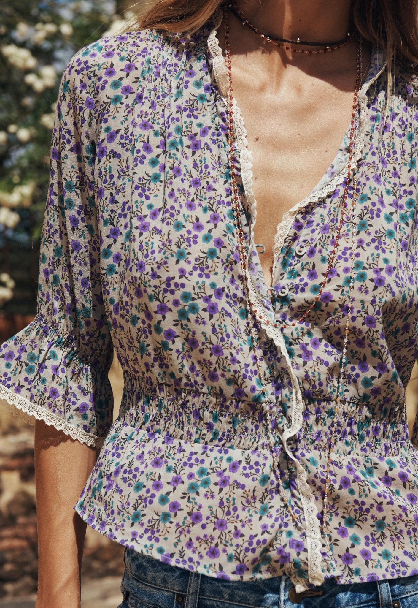 Mimi - Rose Blouse - Violet Fields - Fashion Tops - Spell - Women's fashion at The Freedom State