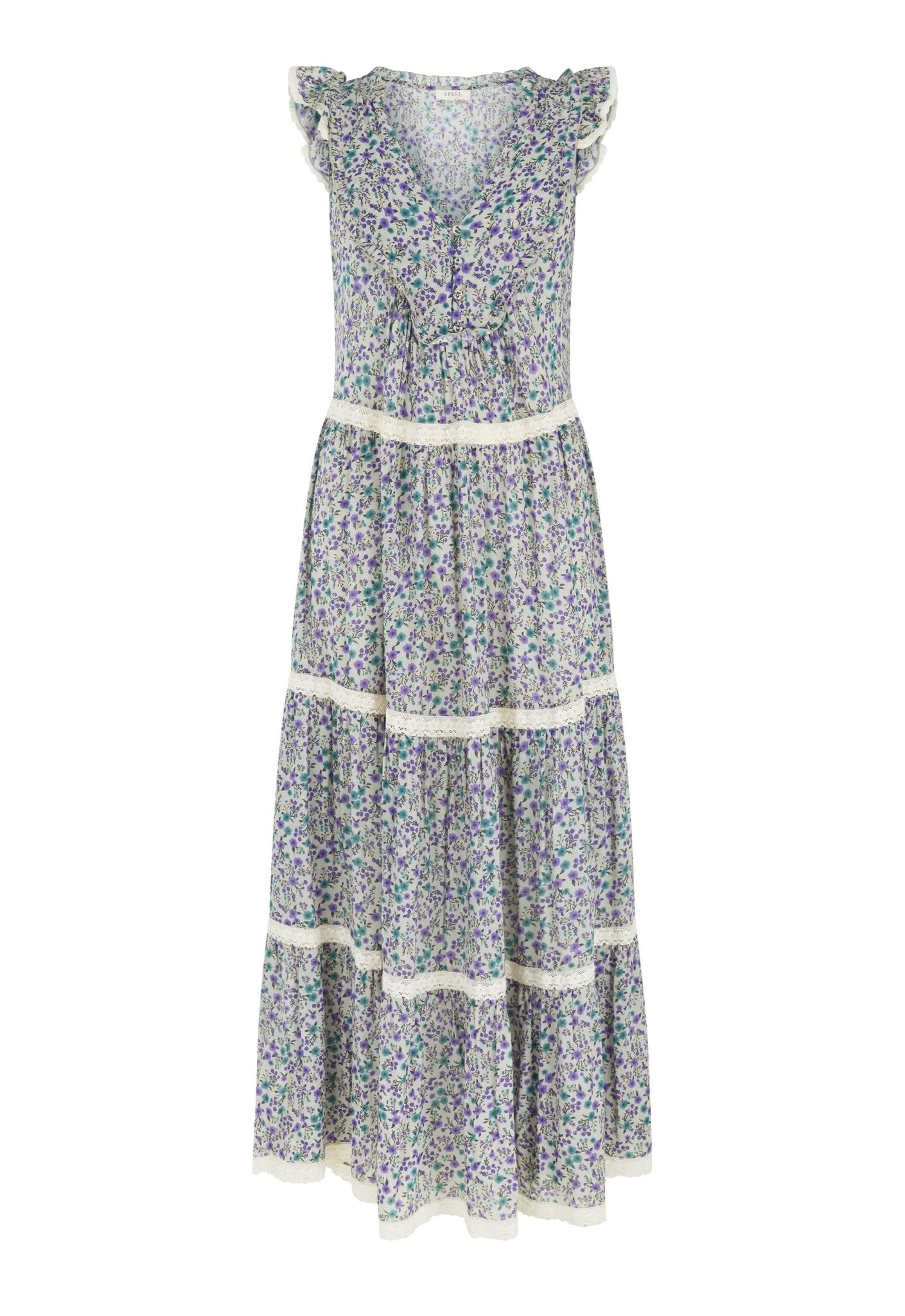 Mimi - Rose Sleeveless Boho Dress - Violet Fields - Midi Dresses - Spell - Women's fashion at The Freedom State