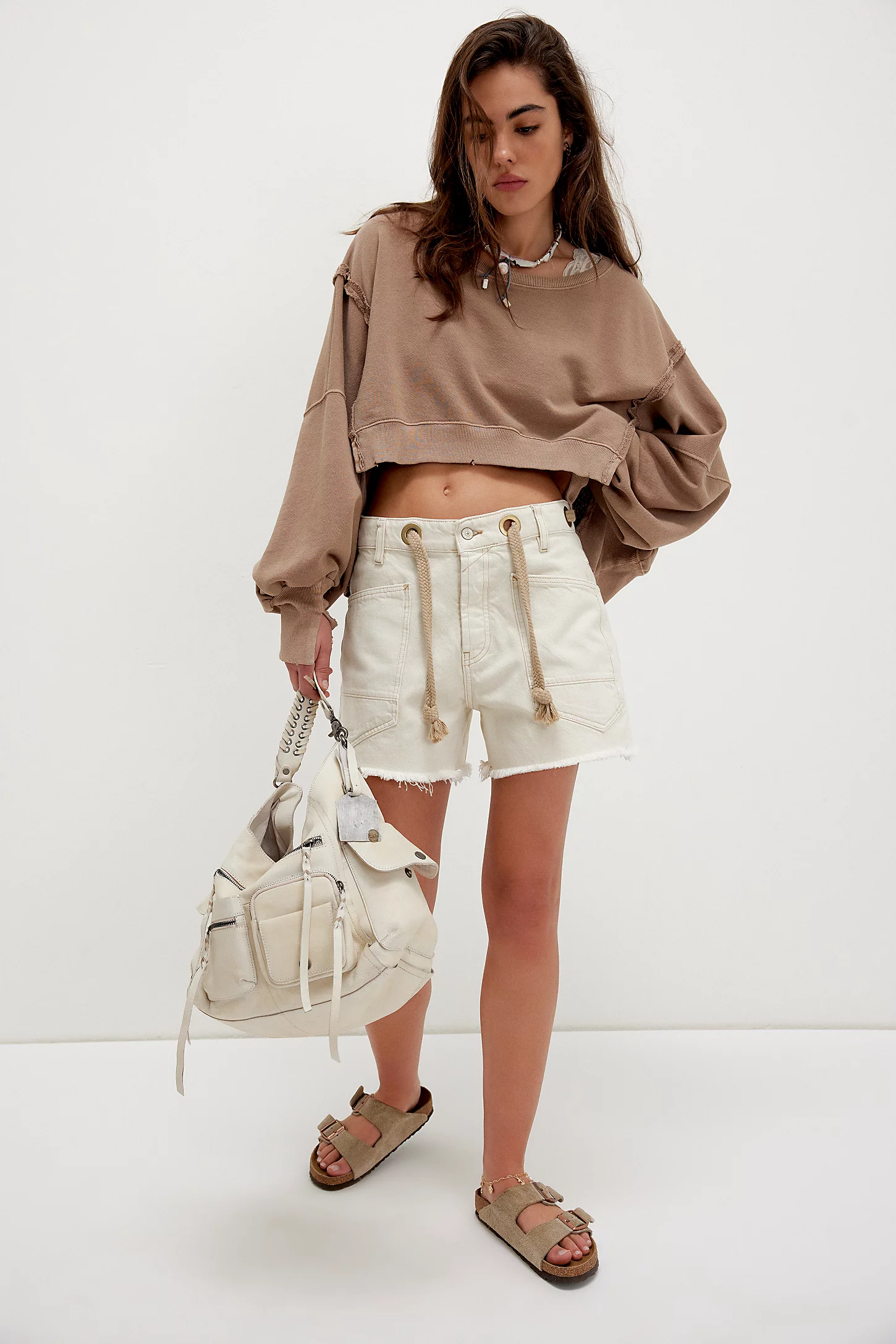 Moxie Barrel Shorts - White