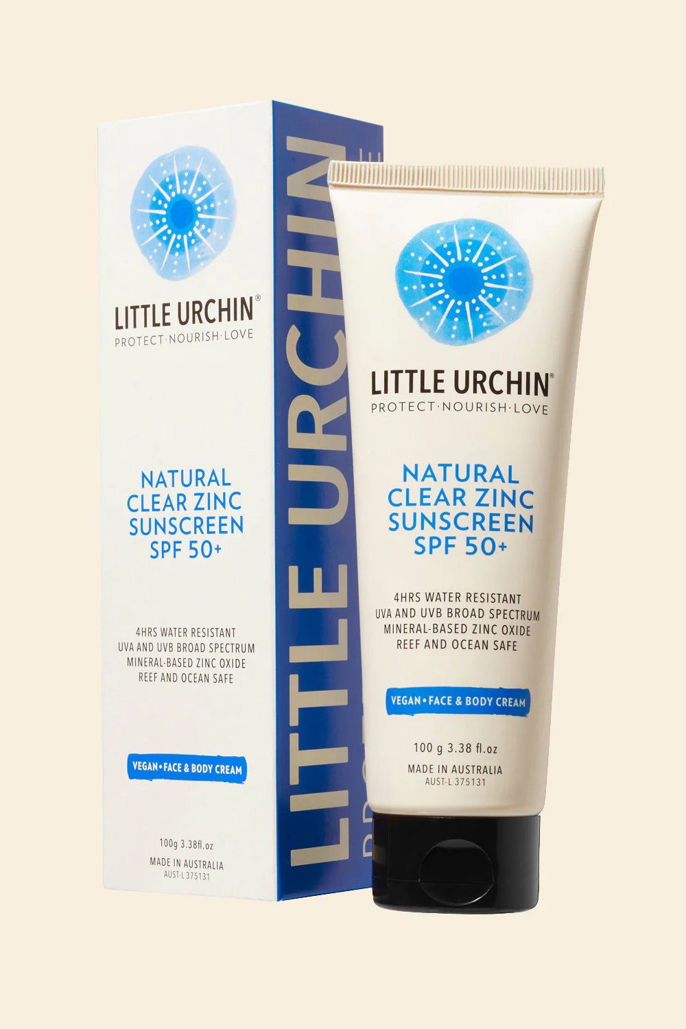 Natural Clear Zinc Sunscreen SPF50+ 100g - Sunscreen - Little Urchin - Women's fashion at The Freedom State