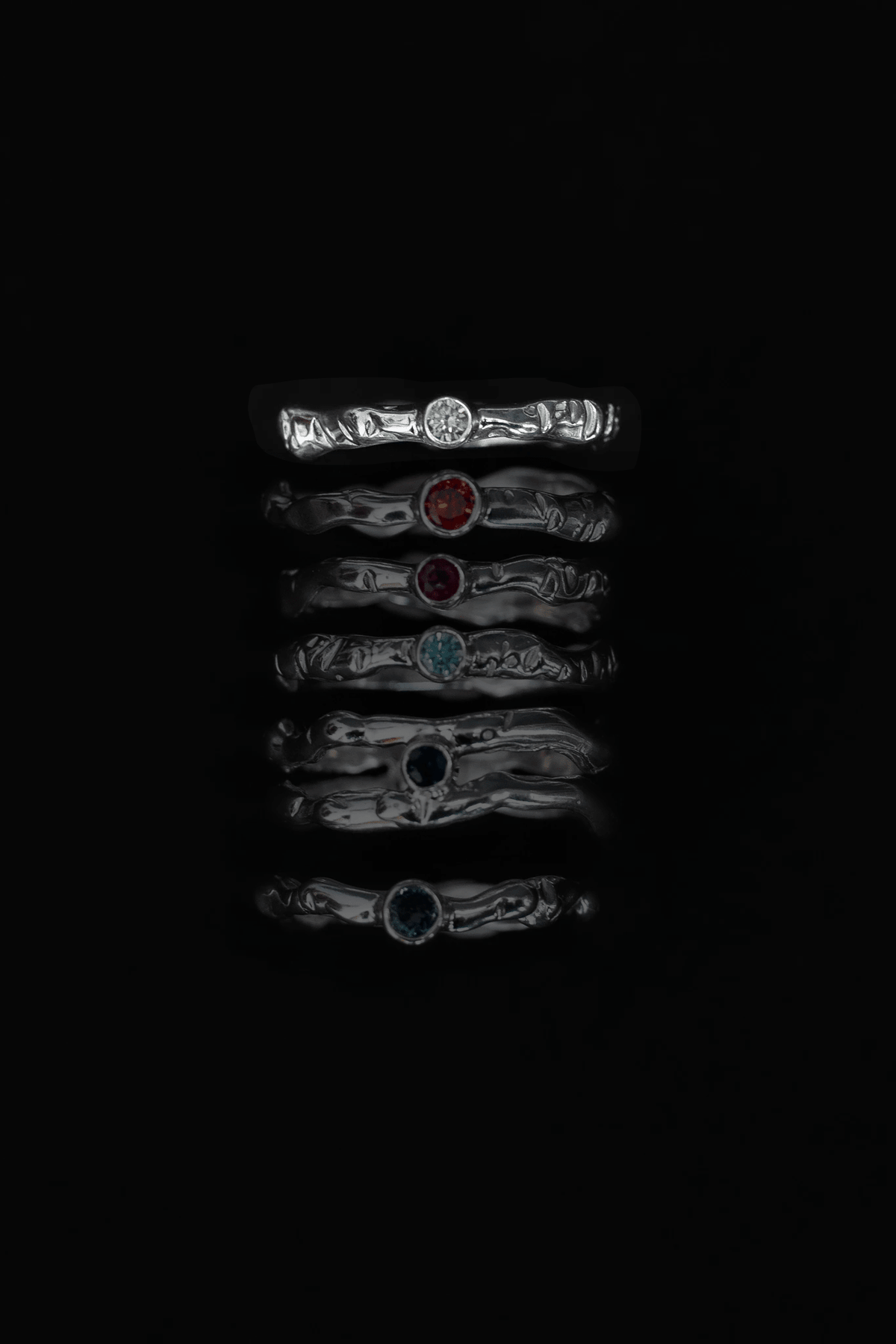 Not So Simple Ring - Blue Green Moissanite - Rings - Epta - Women's fashion at The Freedom State