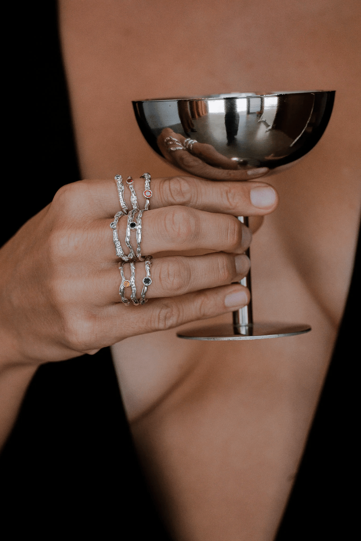 Not So Simple Ring - Blue Sapphire - Rings - Epta - Women's fashion at The Freedom State