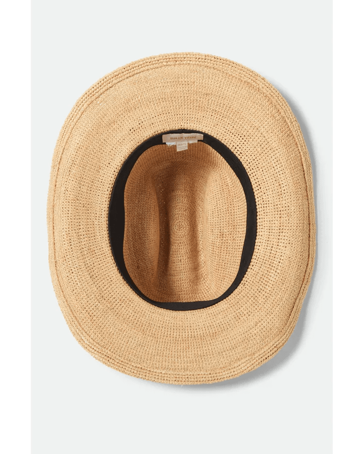 Odessa Straw Packable Cowboy - Tan/Sunrise Blue - Straw Hat - Brixton - Women's fashion at The Freedom State