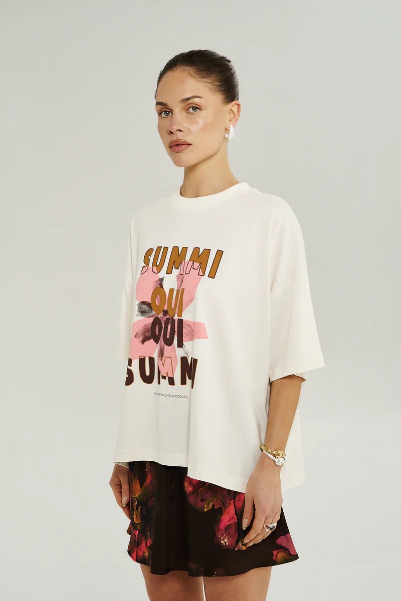 Oui Oui - Vintage White - T-Shirts - Summi Summi - Women's fashion at The Freedom State