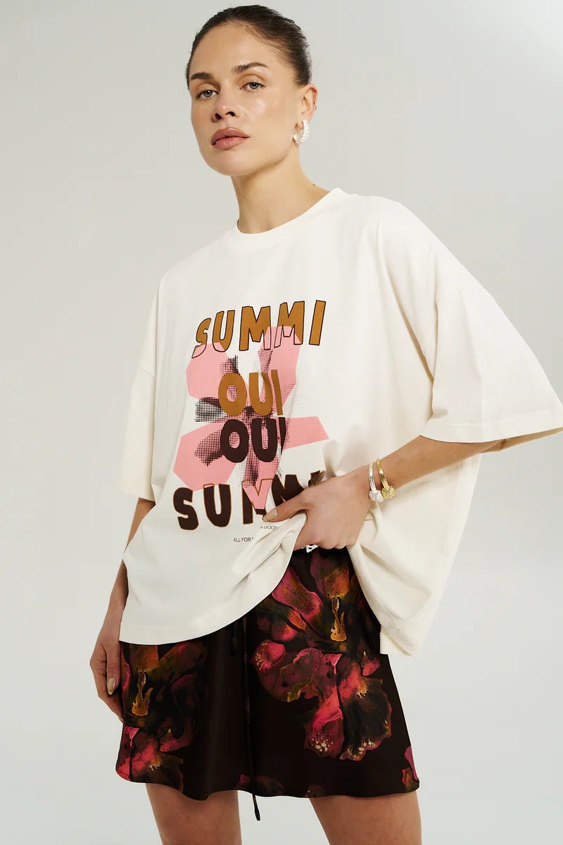 Oui Oui - Vintage White - T-Shirts - Summi Summi - Women's fashion at The Freedom State