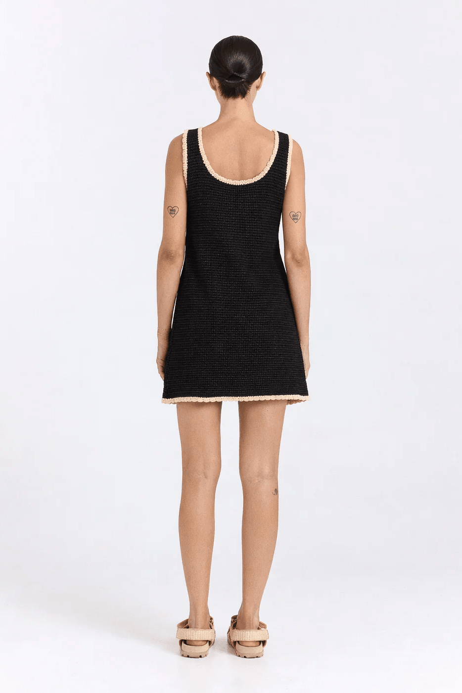 Palm Beach U Knit Dress - Black Sand - Mini Dresses - Poolside Paradiso - Women's fashion at The Freedom State