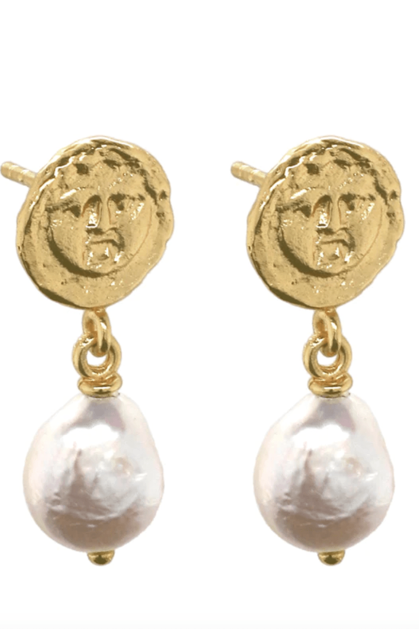 Pandaia Earrings With Pearl - Gold (RESTOCKED) - Earrings - Cleopatra's Bling - Women's fashion at The Freedom State