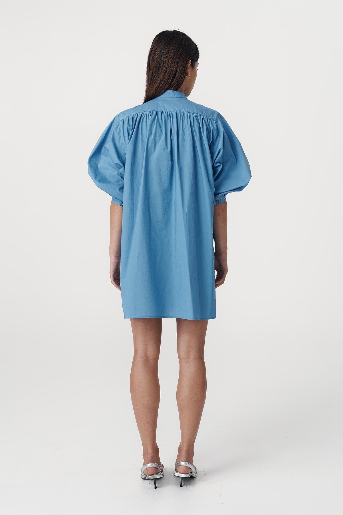 Piper Organic Mini Dress - Cerulean - Mini Dresses - Rowie The Label