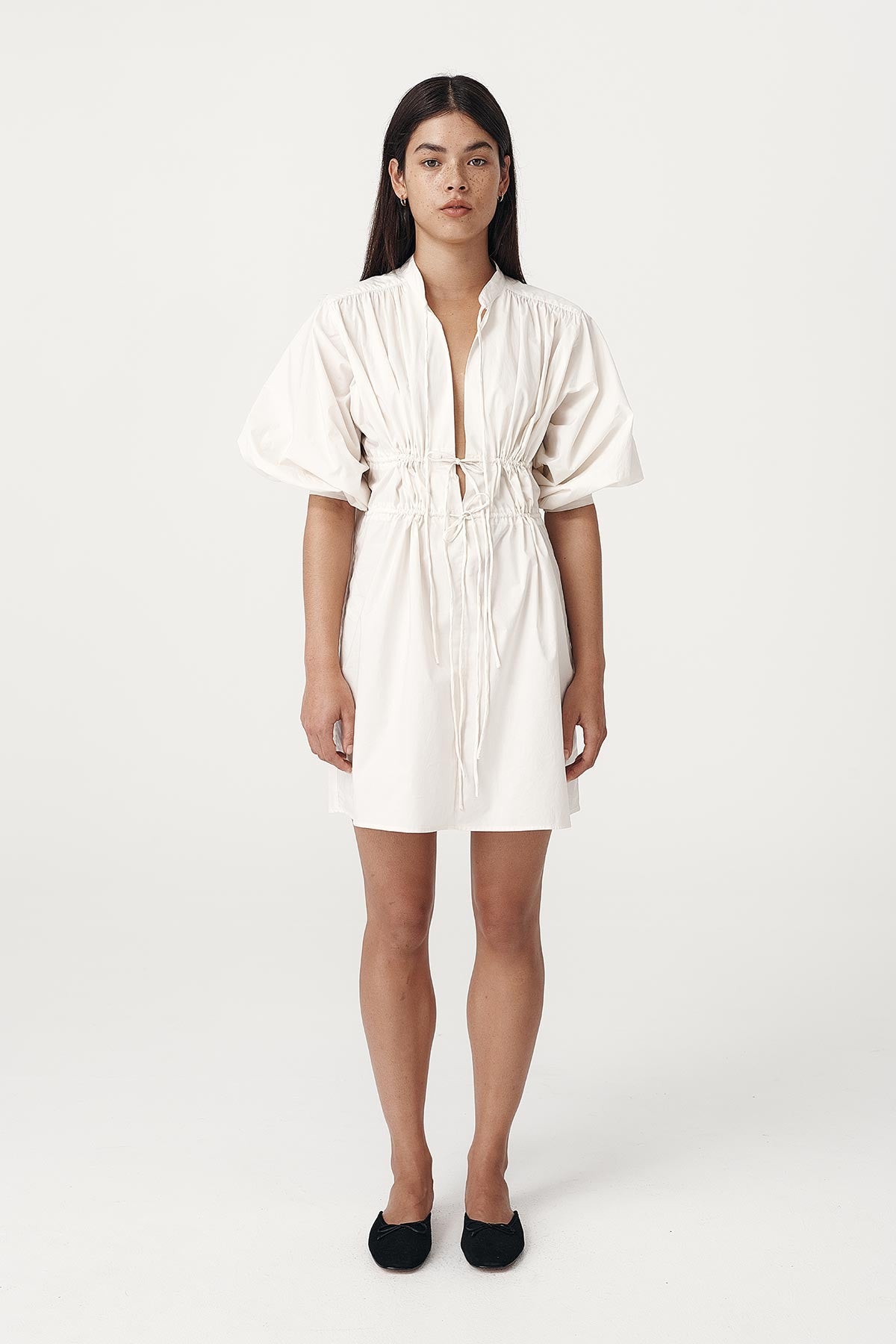 Piper Organic Mini Dress - Creme - Mini Dresses - Rowie The Label