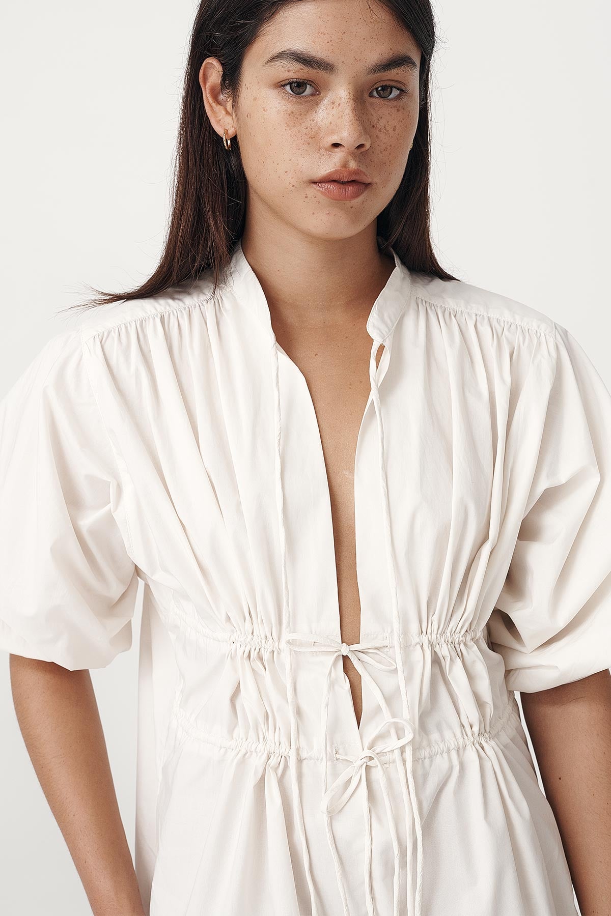 Piper Organic Mini Dress - Creme - Mini Dresses - Rowie The Label