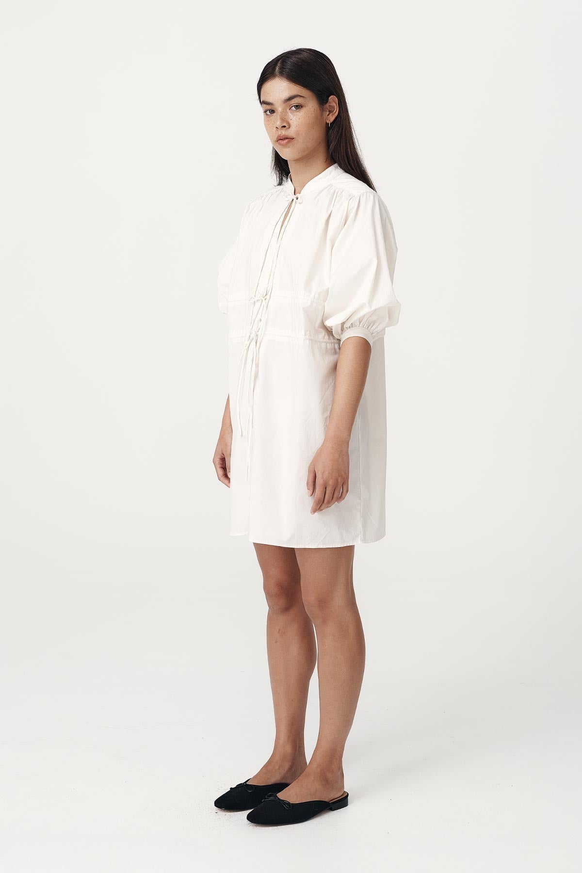 Piper Organic Mini Dress - Creme - Mini Dresses - Rowie The Label