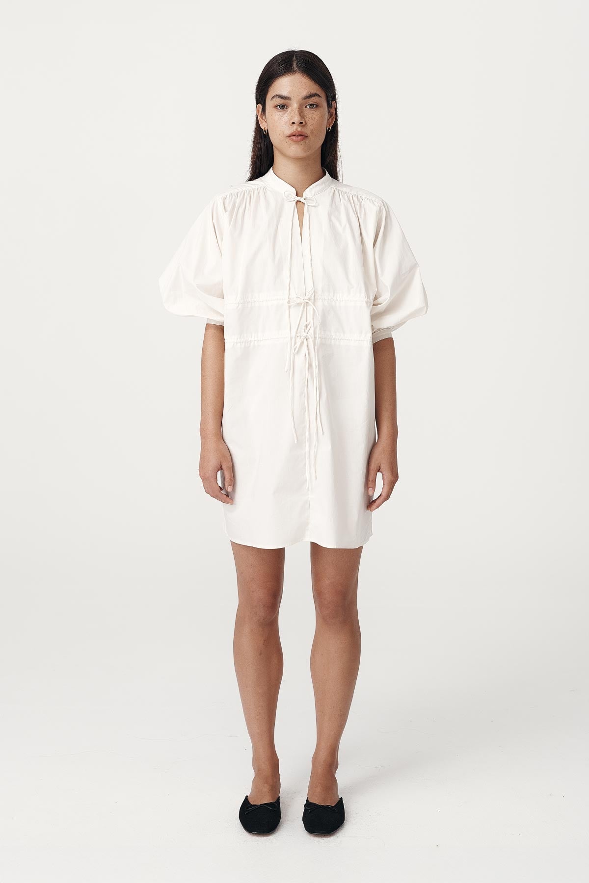 Piper Organic Mini Dress - Creme - Mini Dresses - Rowie The Label