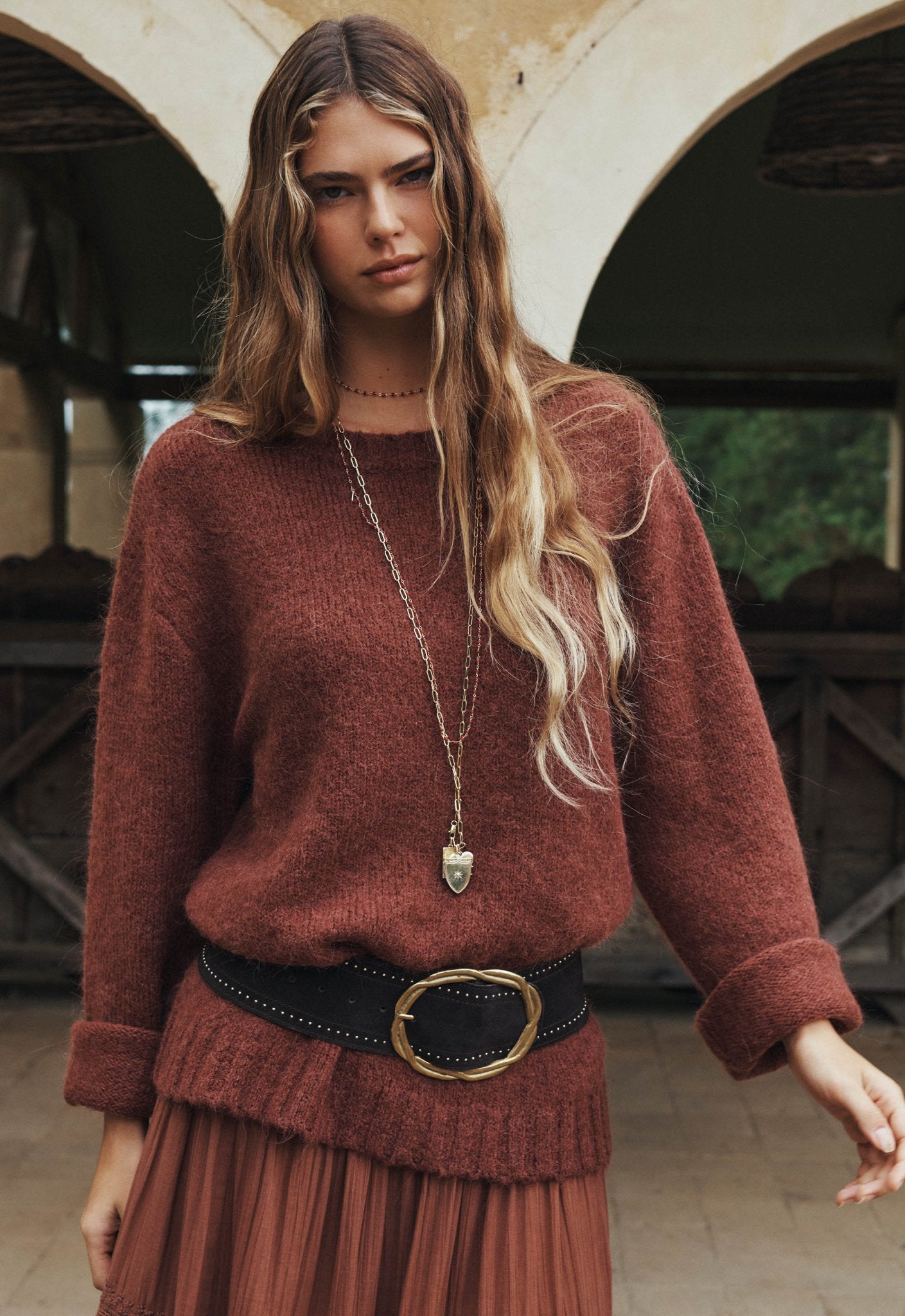 Plum & Lucy Sweater - Cocoa - Knitwear - Spell - Women's fashion at The Freedom State