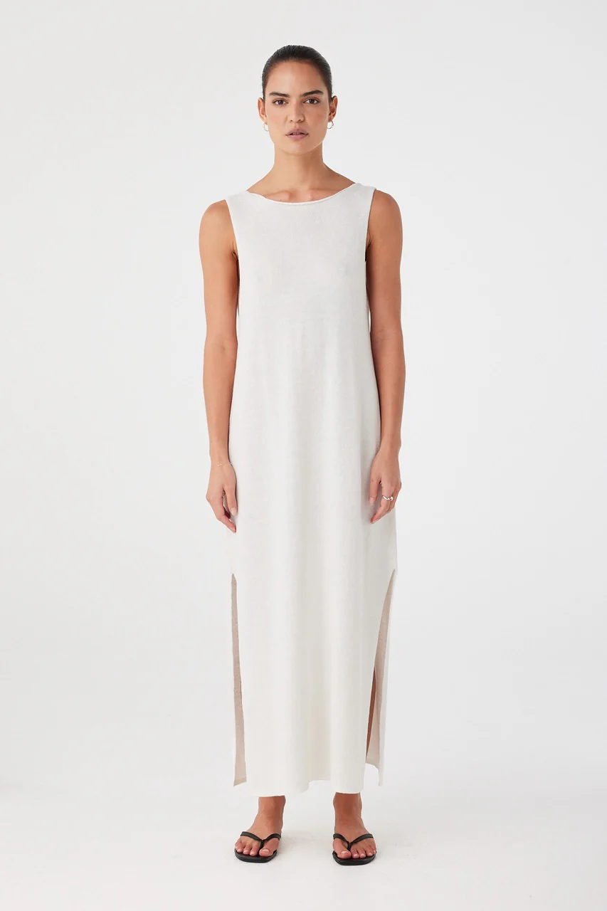 Poppy Reversible Maxi Dress - Cream