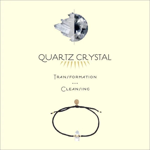 Quartz Crystal Bracelet | Black - Silver - Bracelets - Tiger Frame - Women's fashion at The Freedom State