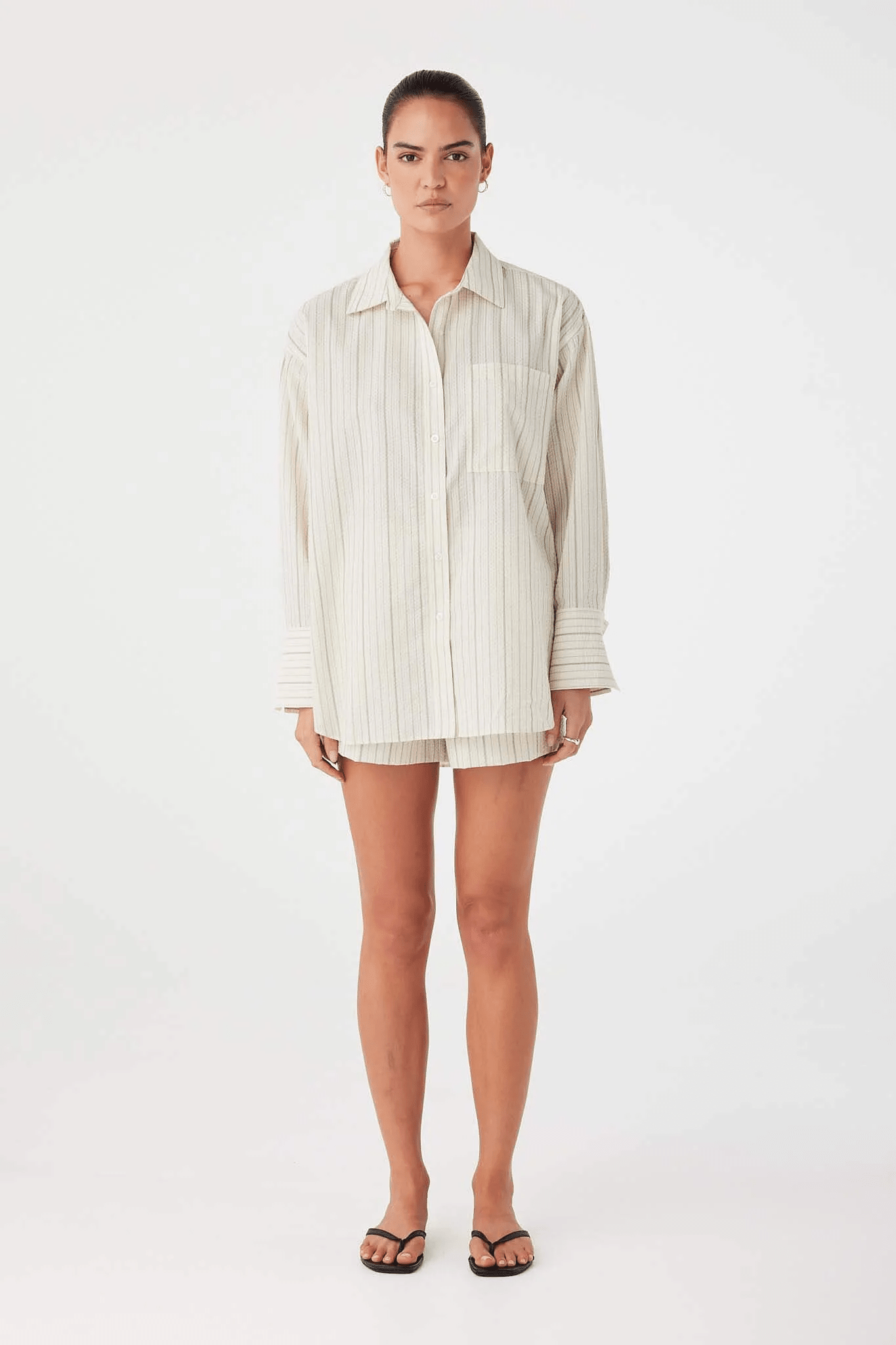Rae Boxer Short - Olive Stripe - Shorts - Arcaa Movement - Women's fashion at The Freedom State