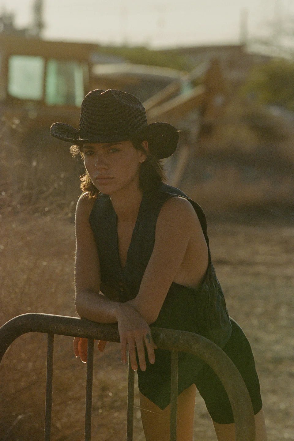 Raffia Cowboy Hat - Noir - Straw Hat - Lack Of Color - Women's fashion at The Freedom State