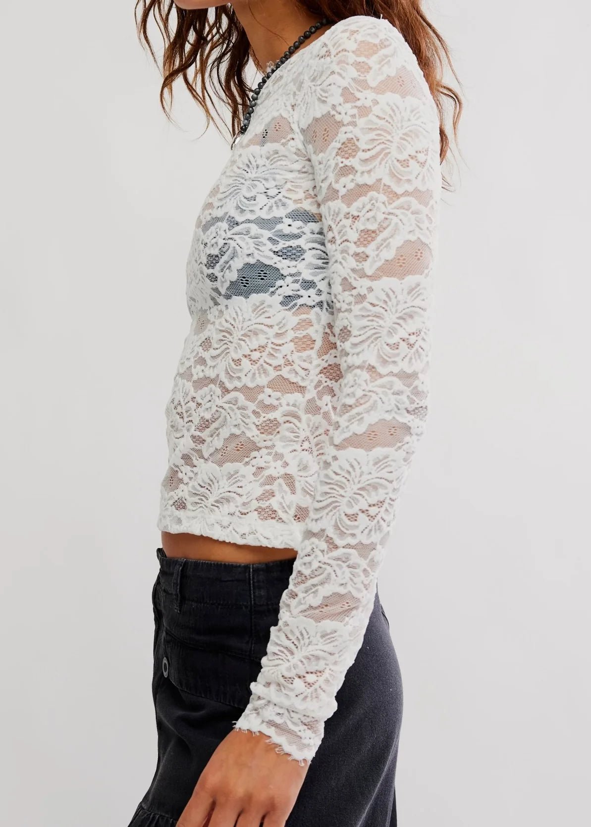 Raising Eyebrows Lace Top - Clean Ivory - Fashion Tops - Free People - Women's fashion at The Freedom State
