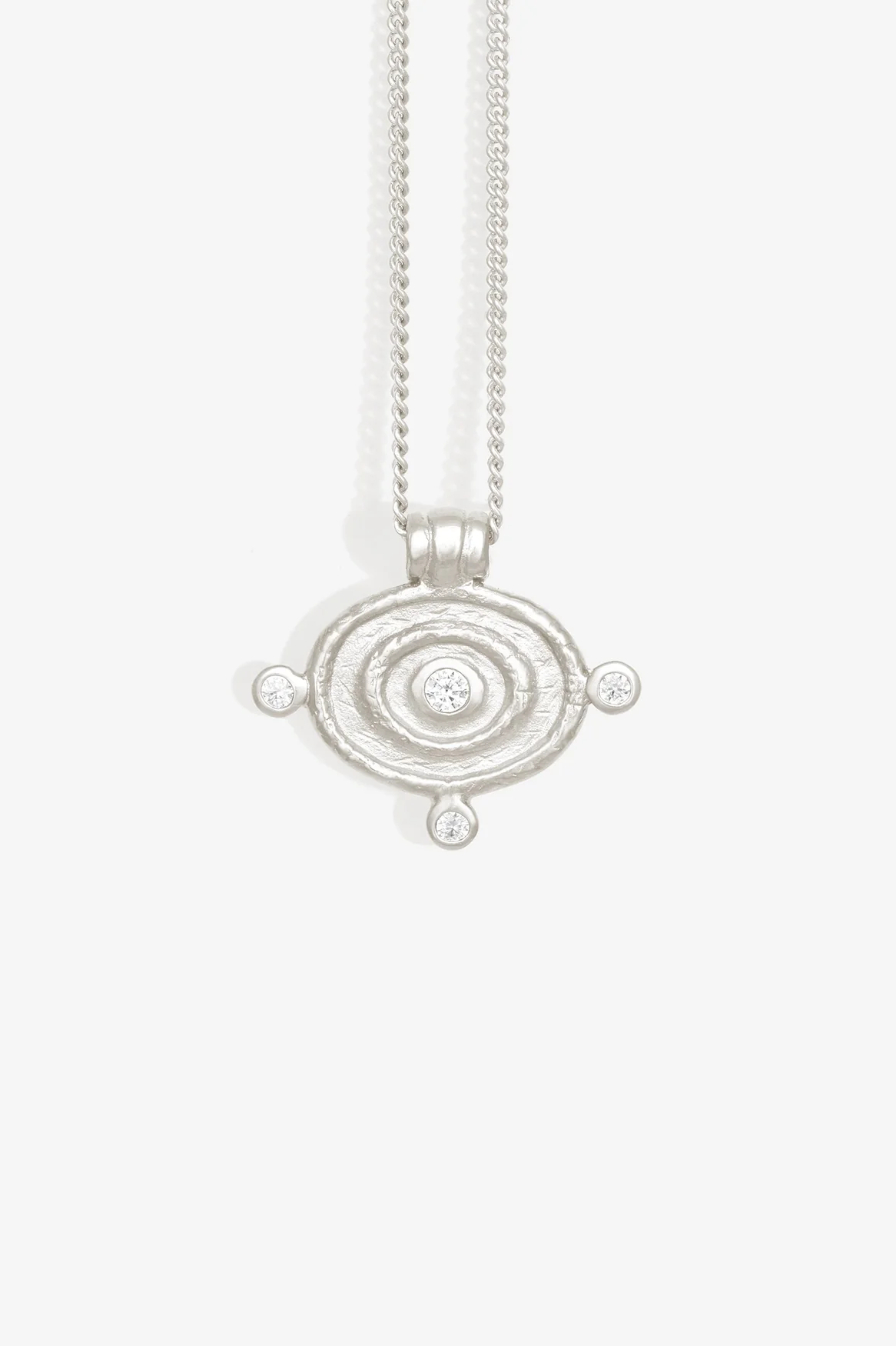 Reign Oval Necklace - Silver