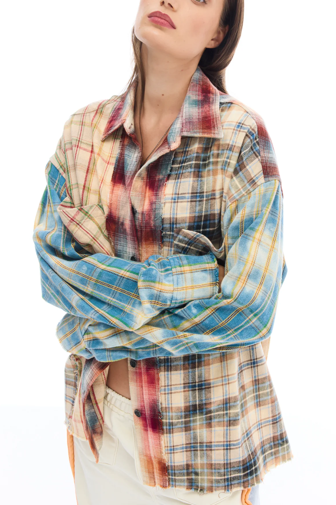 Rework Patchwork Check Flannel Shirt - Multi - Shirts - The Tales - Women's fashion at The Freedom State