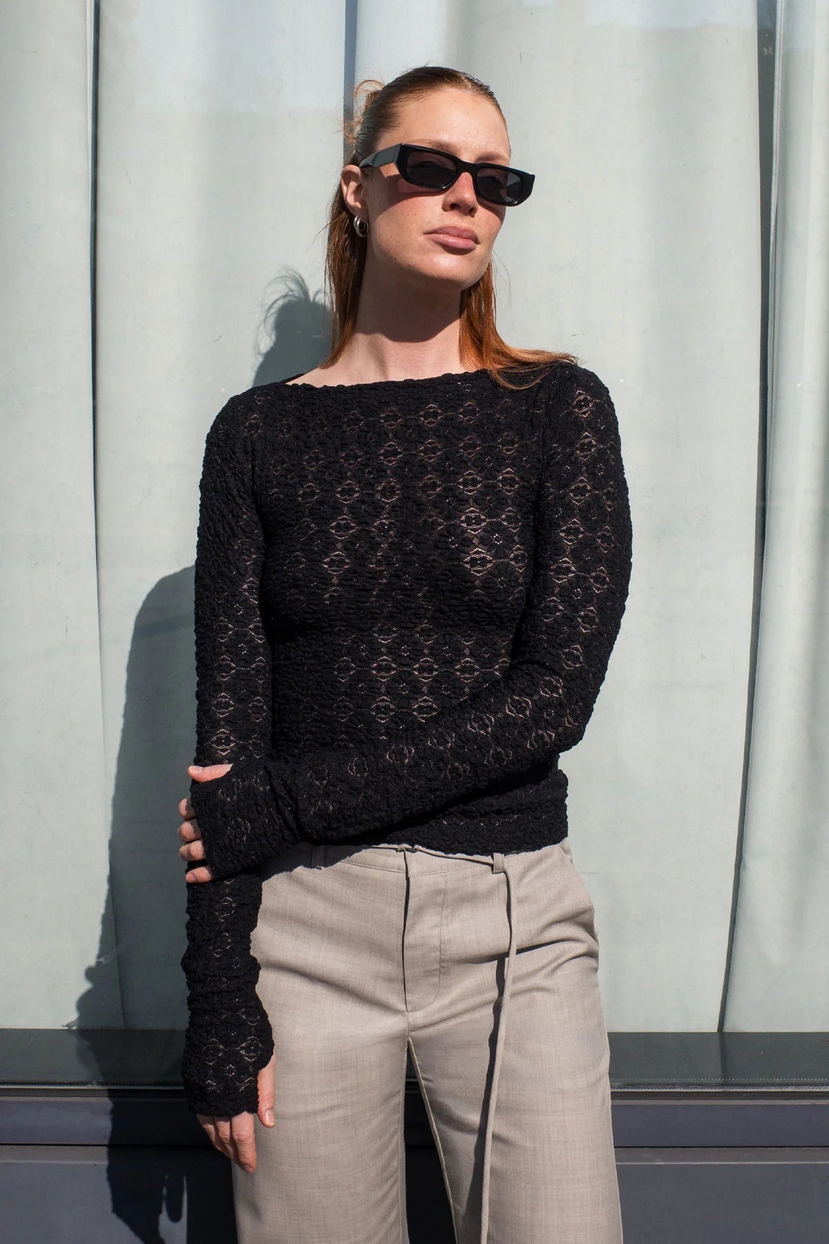 Samantha Clove Lace Top - Noir