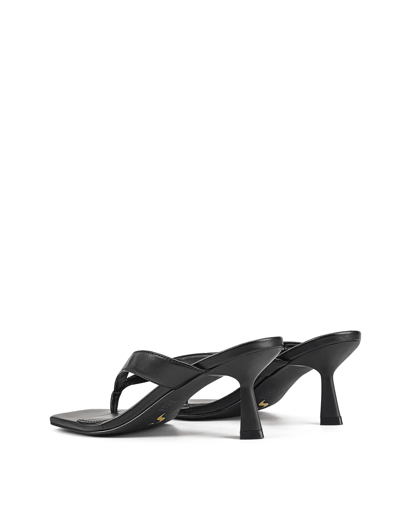 Sardinia Thong Heels - Black - Footwear - Siren