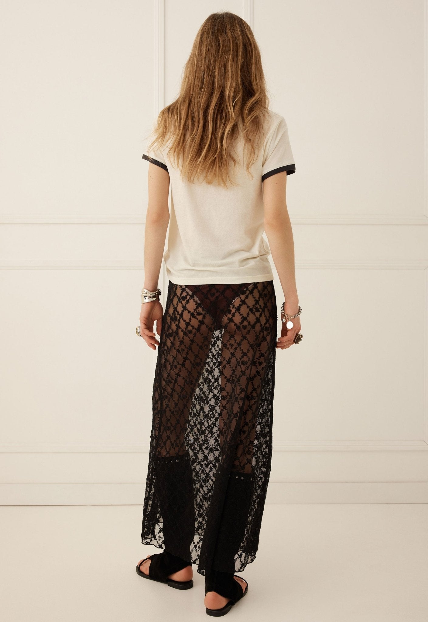 Serpent Lace Maxi Skirt - Noir - Skirts - Spell - Women's fashion at The Freedom State
