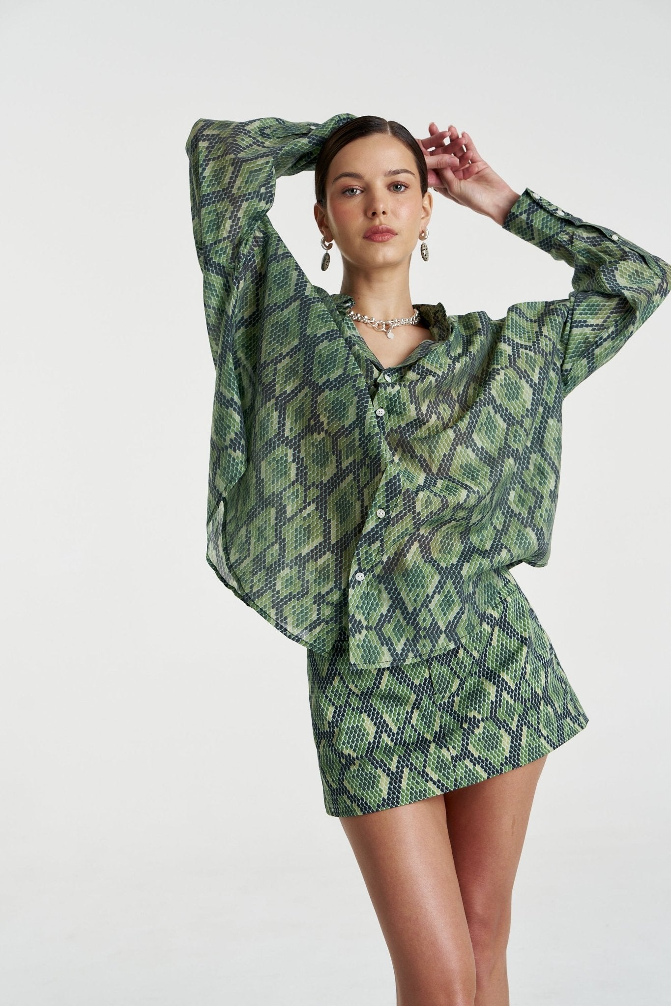 Sheer LS Shirt - Viper - Shirts - Summi Summi - Women's fashion at The Freedom State