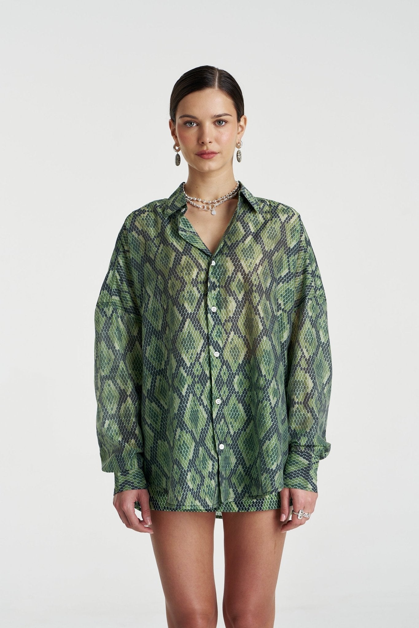 Sheer LS Shirt - Viper - Shirts - Summi Summi - Women's fashion at The Freedom State