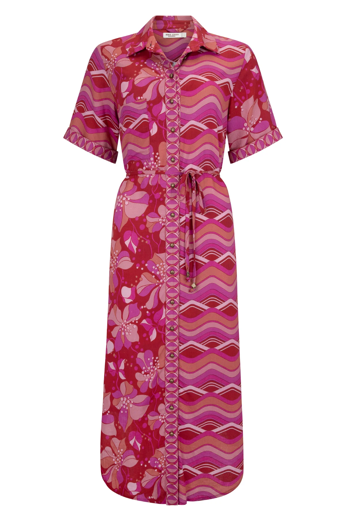 Sienna Shirt Dress - Fuschia