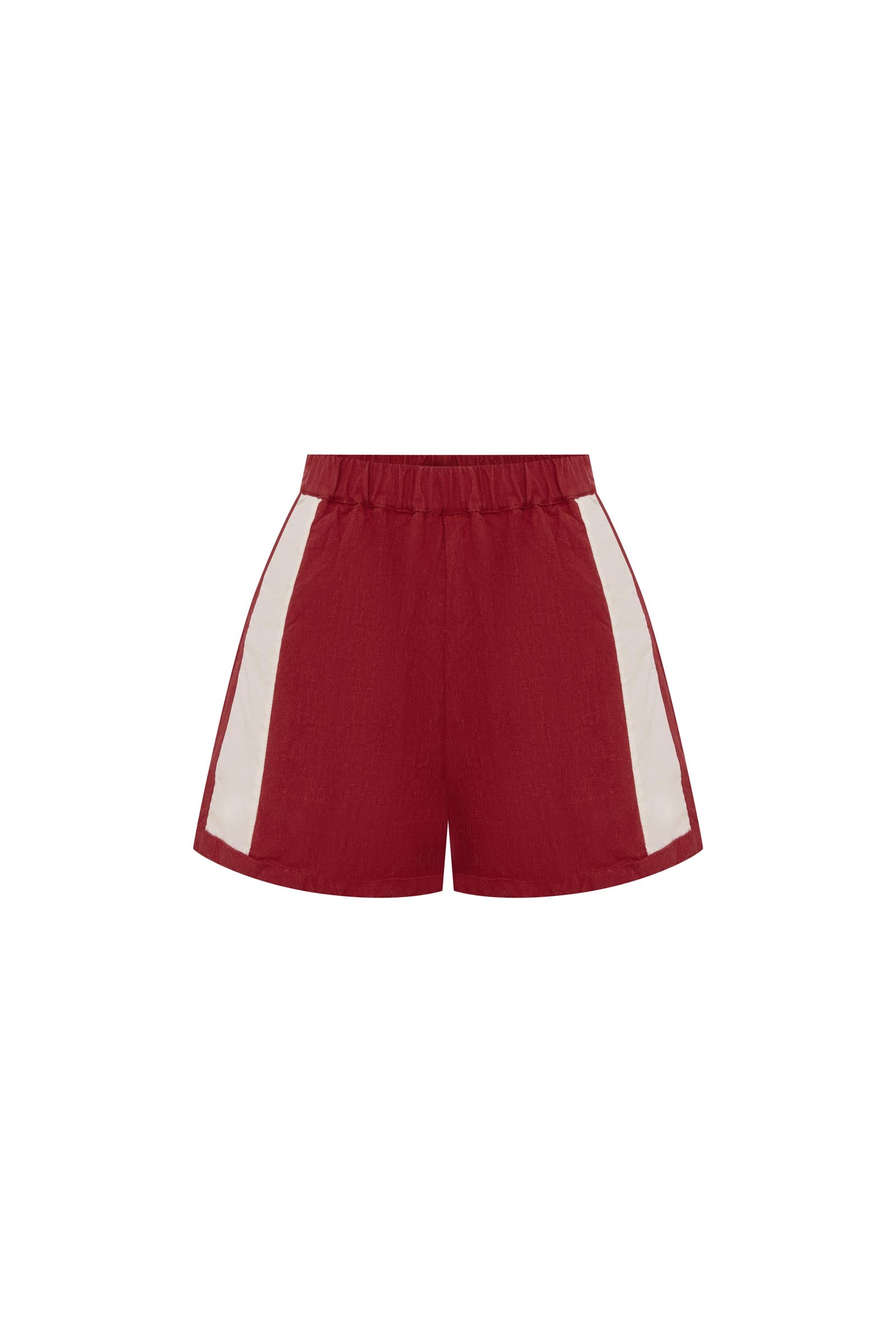 Simone Linen Shorts - Red