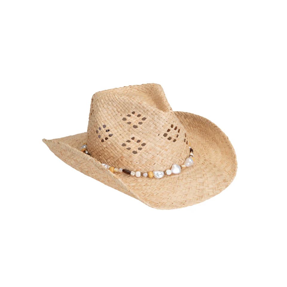Sol Cowboy Hat - Pearl - Straw Hat - Lack Of Color - Women's fashion at The Freedom State