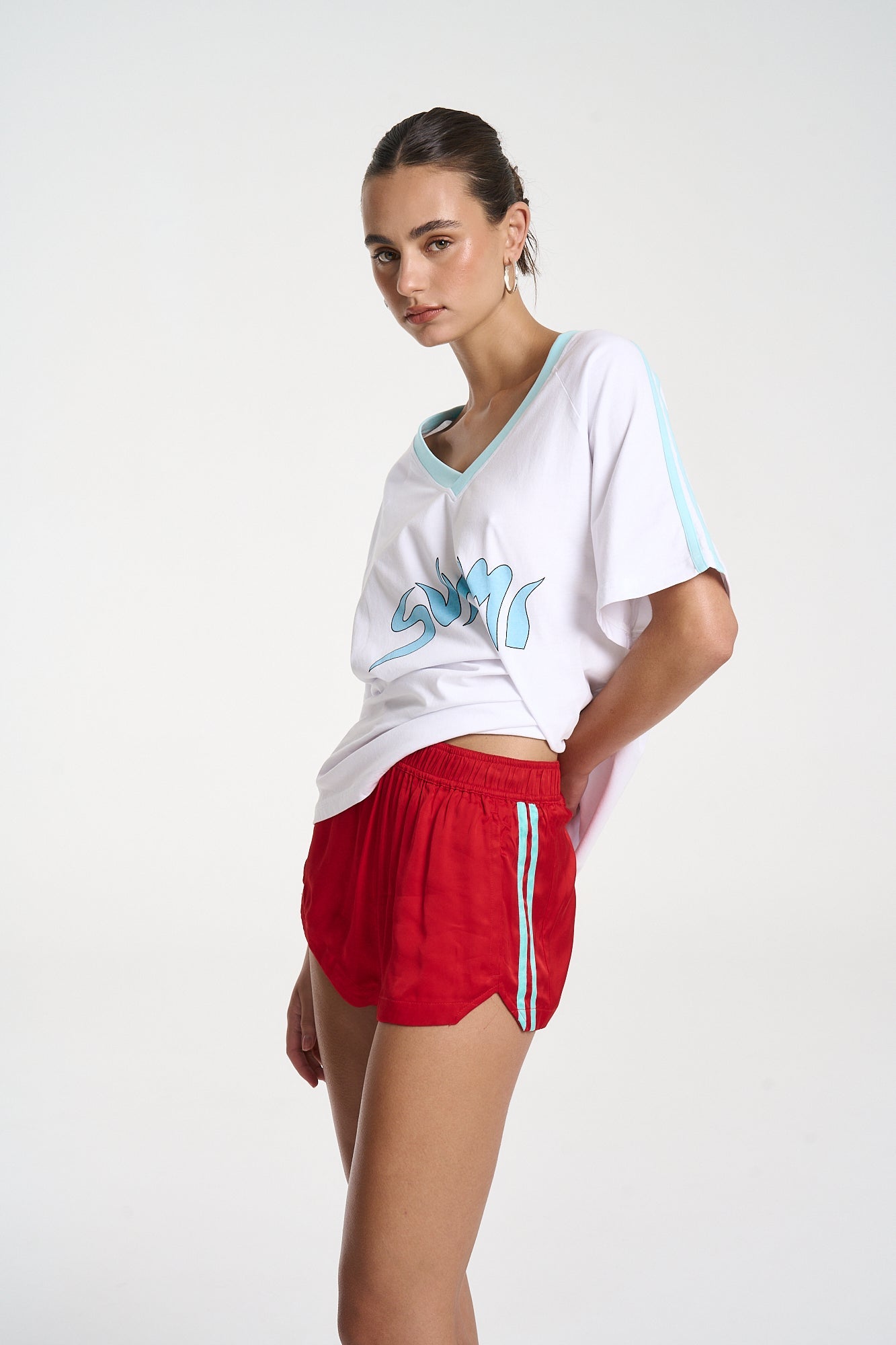 Sporty Shorty - Red - Shorts - Summi Summi