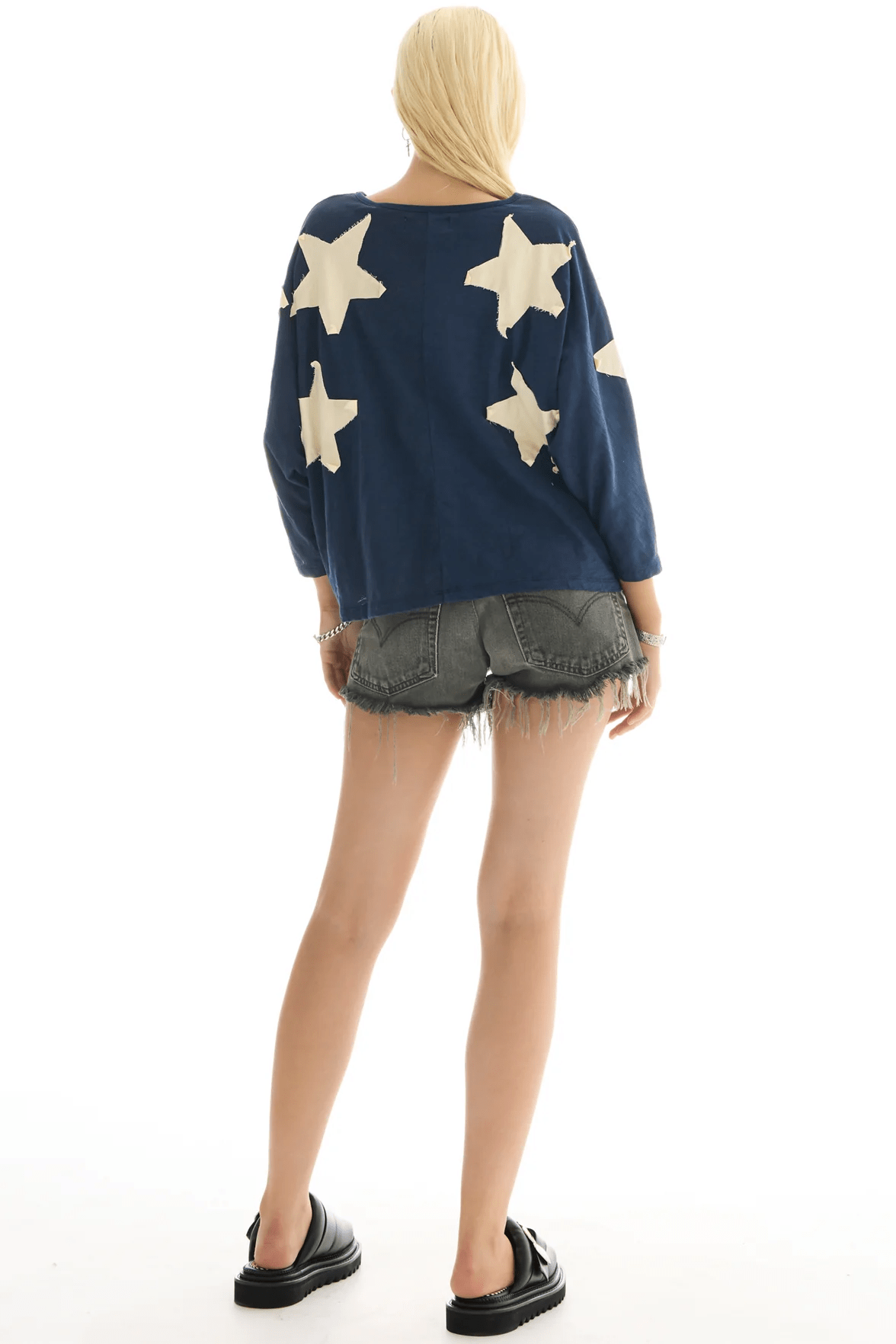 Star Batwing Tee - Navy - T-Shirts - The Tales - Women's fashion at The Freedom State