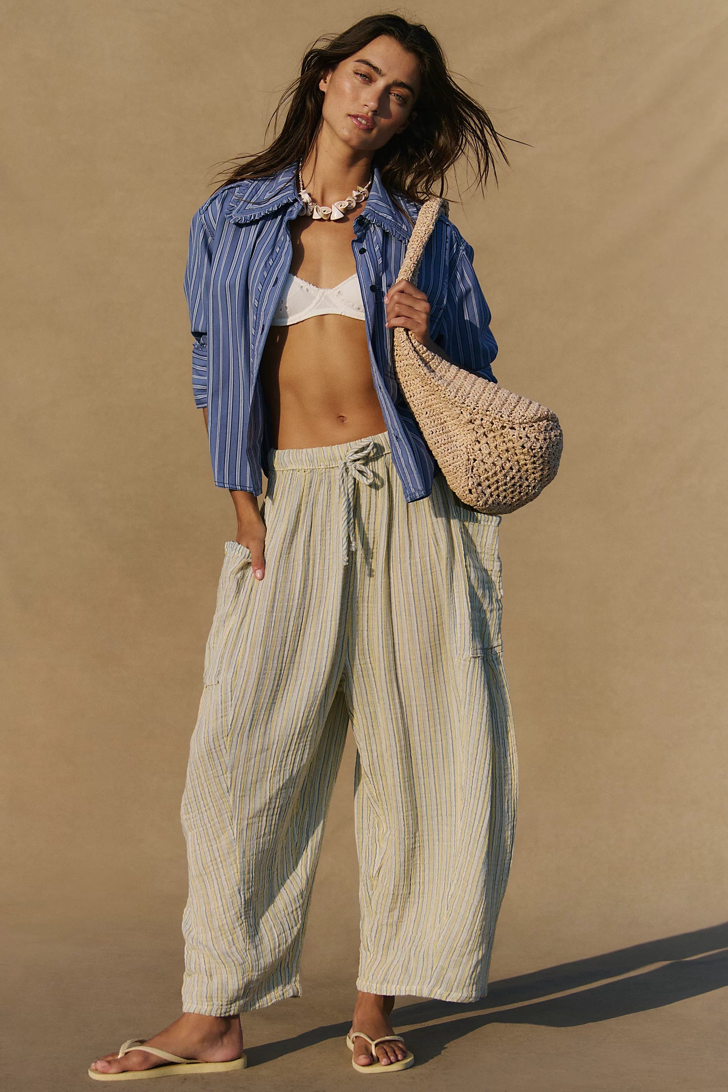 Striped Quinn Pant - Chamomile Combo