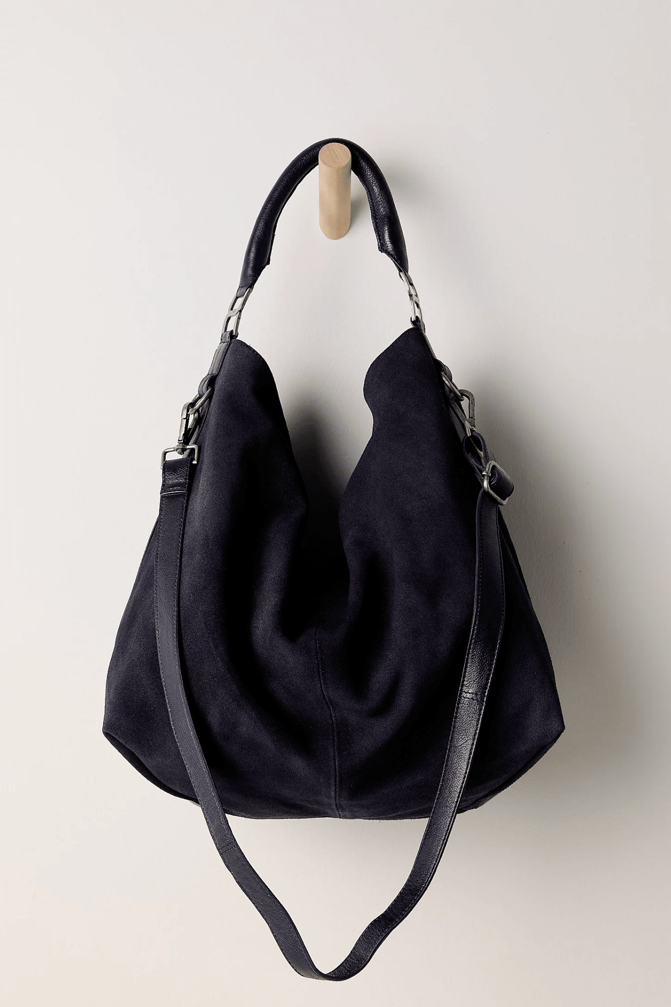 Suzie Suede Slouch Tote - Black - Bags - Free People - Women's fashion at The Freedom State