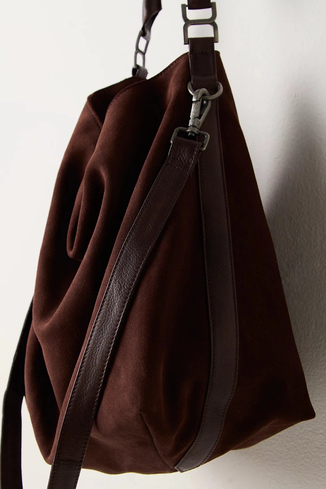 Suzie Suede Slouch Tote - Espresso - Bags - Free People - Women's fashion at The Freedom State