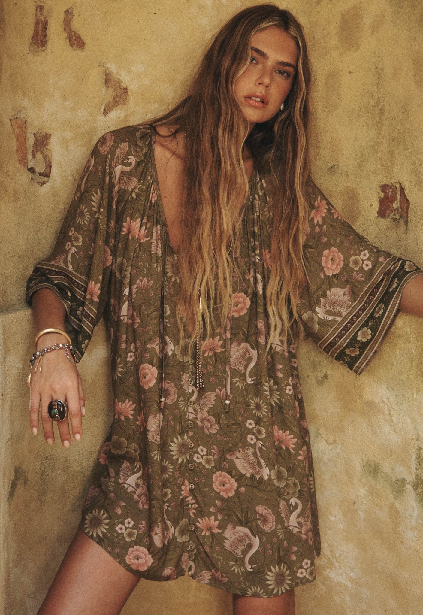 Swan Lake Tunic Dress - Sage - Mini Dresses - Spell - Women's fashion at The Freedom State
