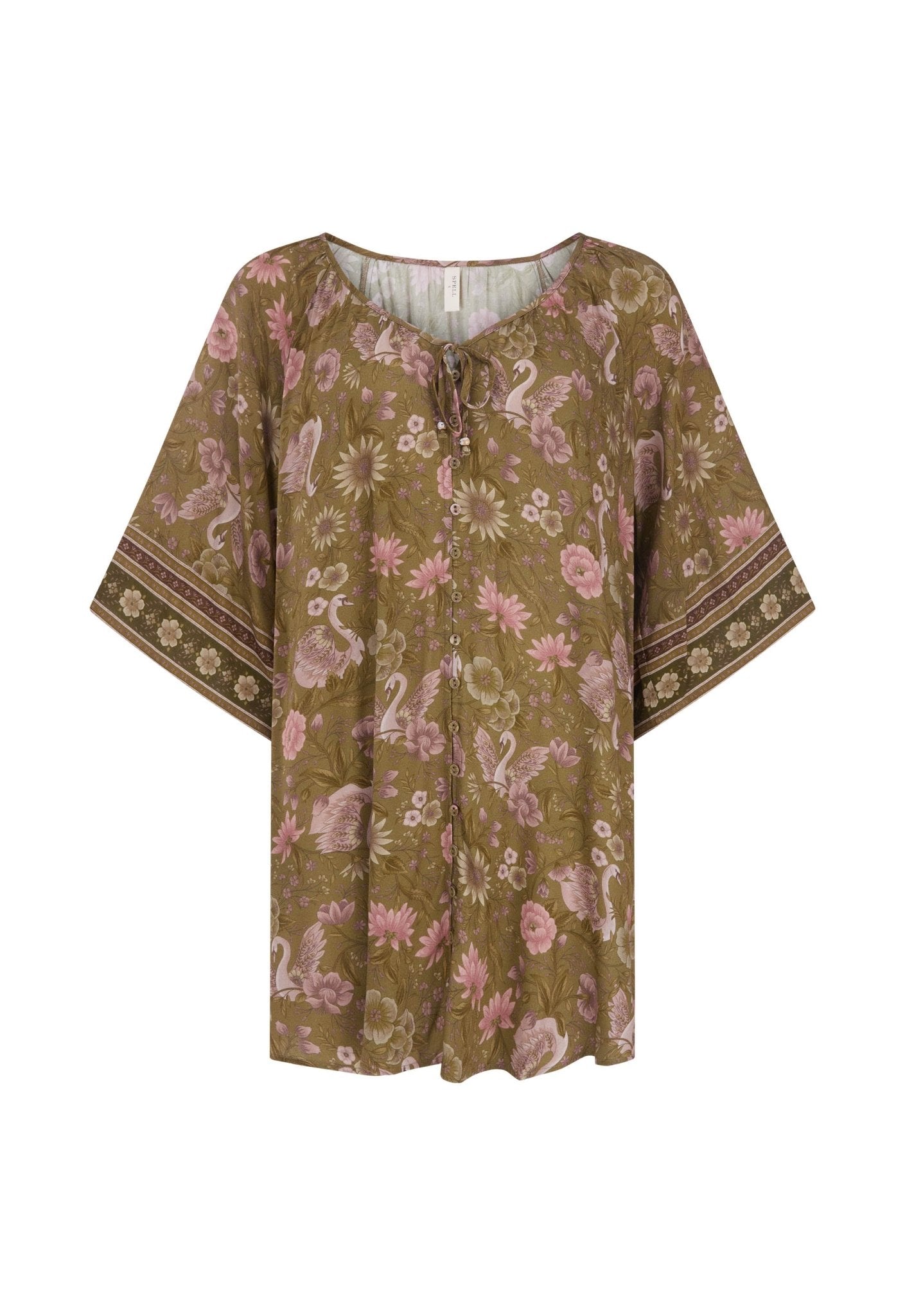 Swan Lake Tunic Dress - Sage - Mini Dresses - Spell - Women's fashion at The Freedom State