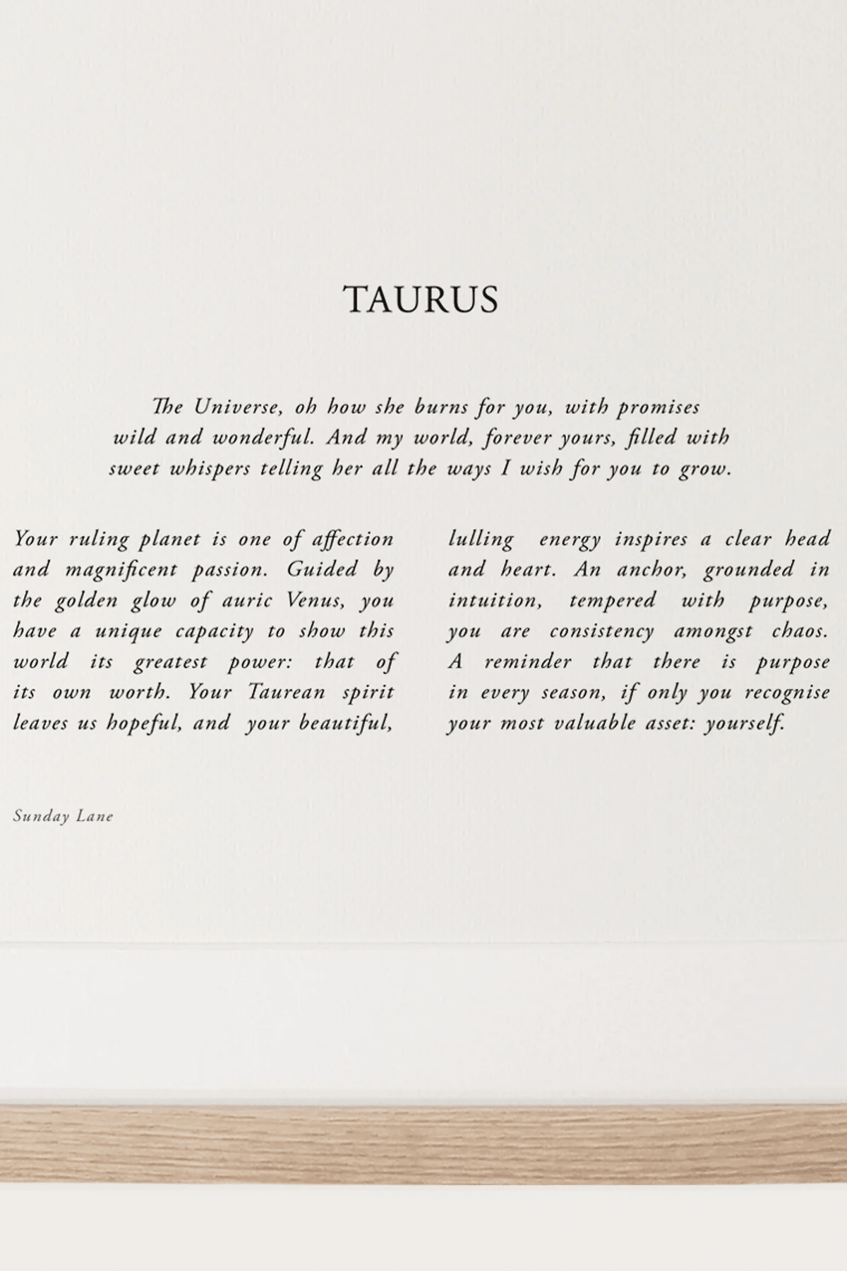 Taurus 4 - Wall Art - Sunday Lane - Women's fashion at The Freedom State